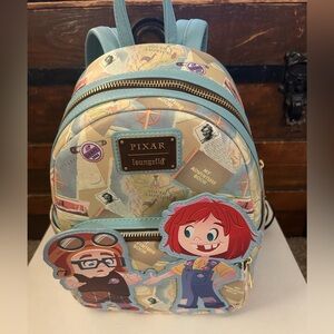 Loungefly Pixar UP Carl and Ellie Explorer Mini Backpack - NWT
